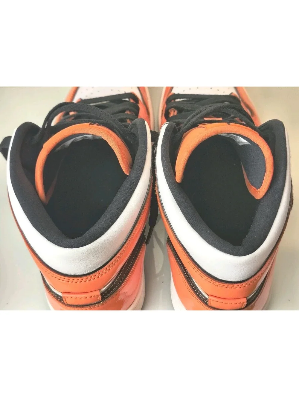 Men's Size 9.5 - Air Jordan 1 SE Mid Turf Orange Hig Top White Basketball Shoes